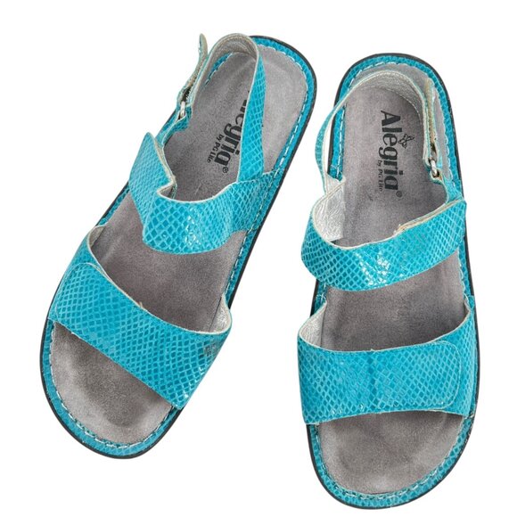 Alegria Verona Aqualita Turquoise Blue Sandals Size 40 9.5 - Picture 6 of 13